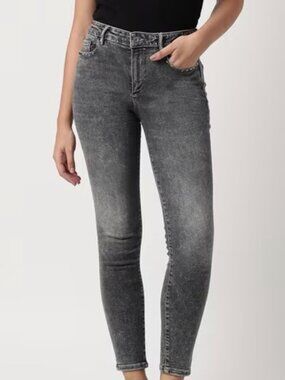 ALL SAINTS Miller Skinny Jeans, studded acid wash, size 30